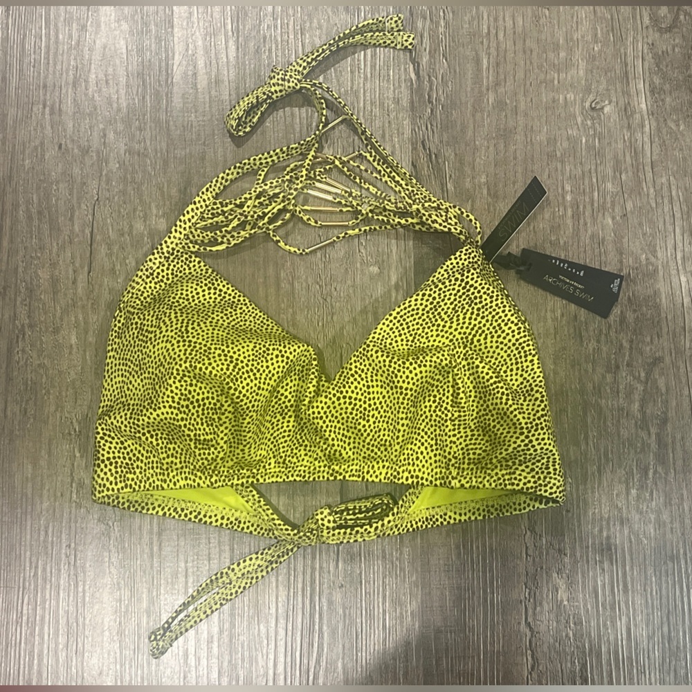 NWT Archives Swim Victoria's Secret Yellow and Brown Swim Top